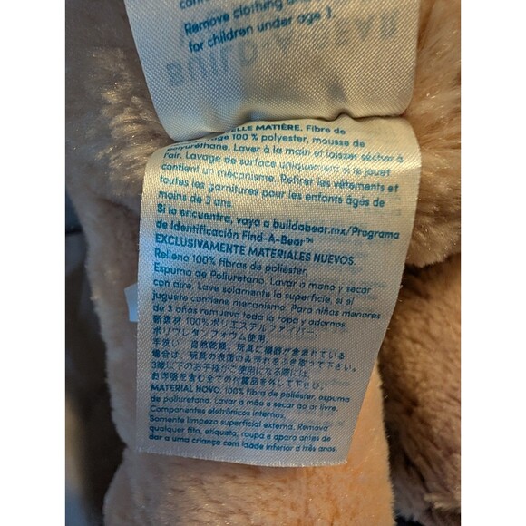 Build A Bear Light Brown Teddy Bear Soft Plush Great Condition! BABW - Picture 5 of 8